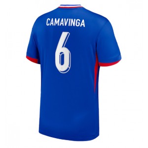 Fotbalové Dres Francie Eduardo Camavinga #6 Domácí Oblečení ME 2024 Krátký Rukáv